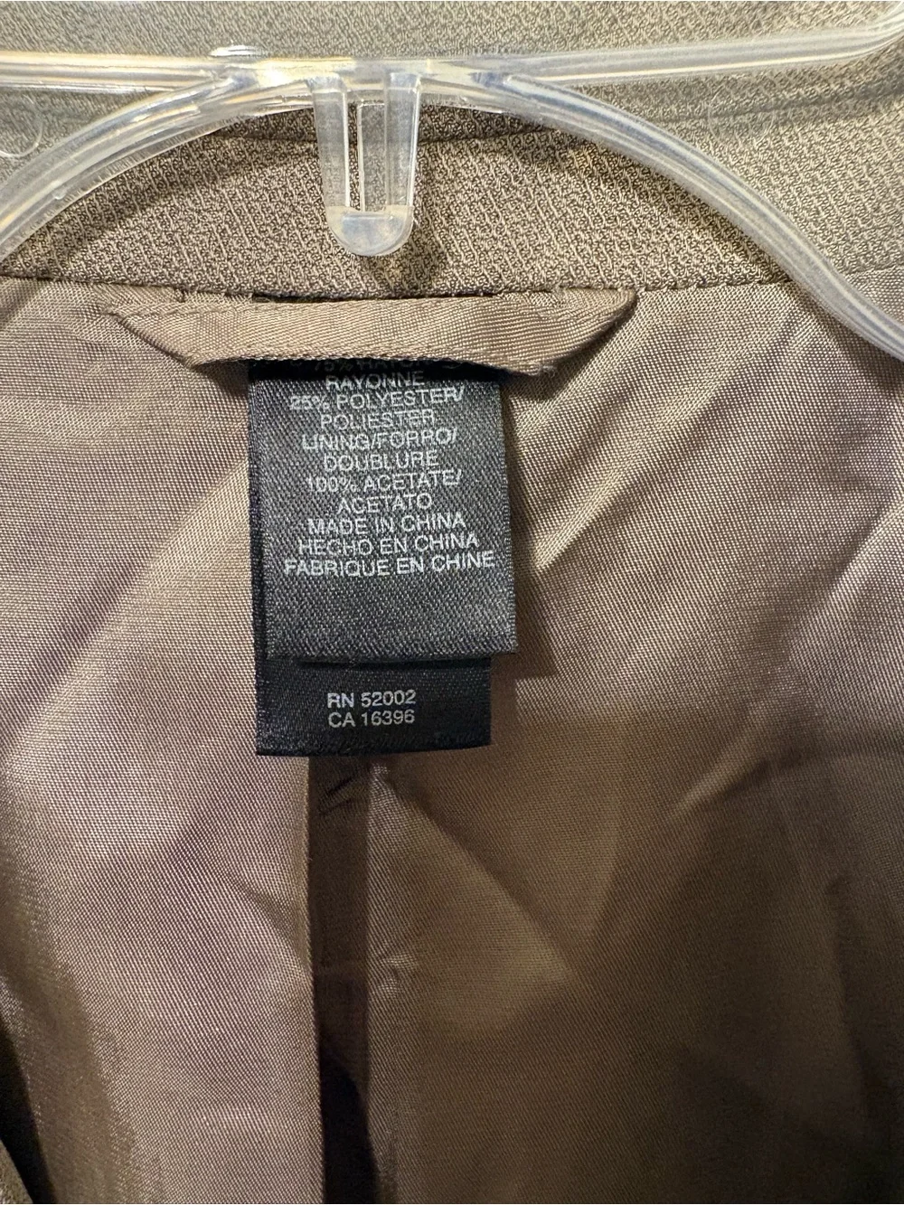 Claiborne Men's Taupe Three-Button Sport Coat